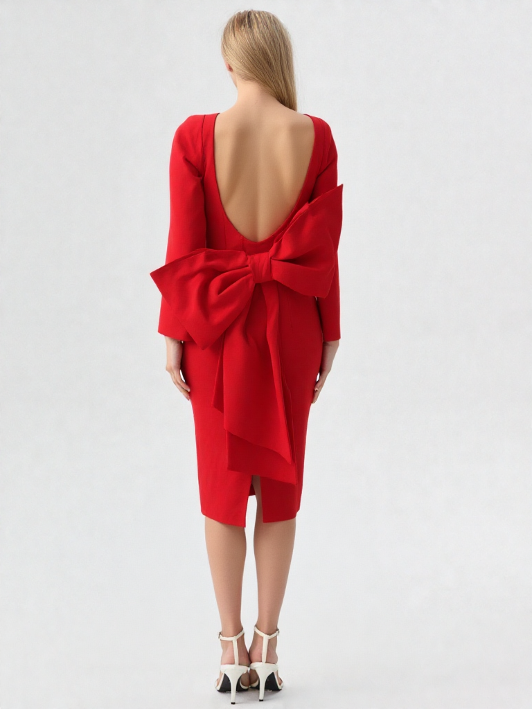 Vestido lazo rojo