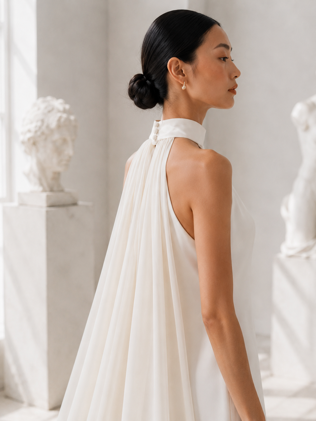 Vestido de novia halter desmontable Leonora