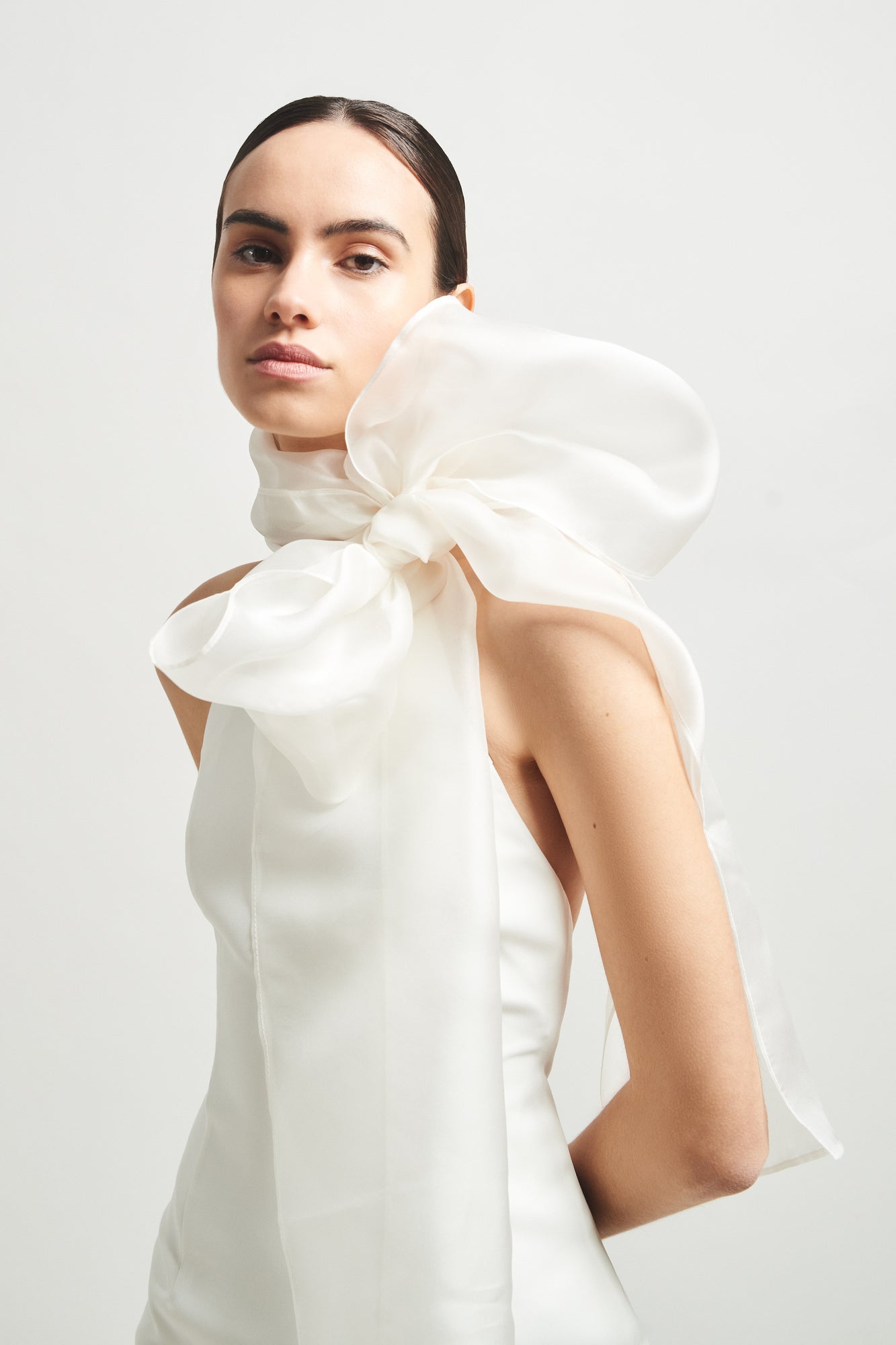 Vestido halter Concorde white