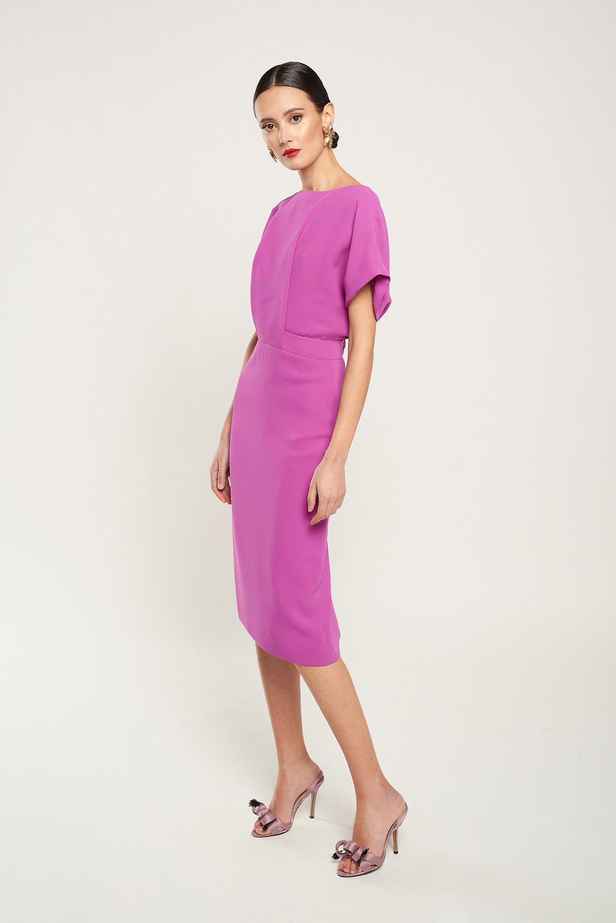 Vestido Ana corto buganvilla