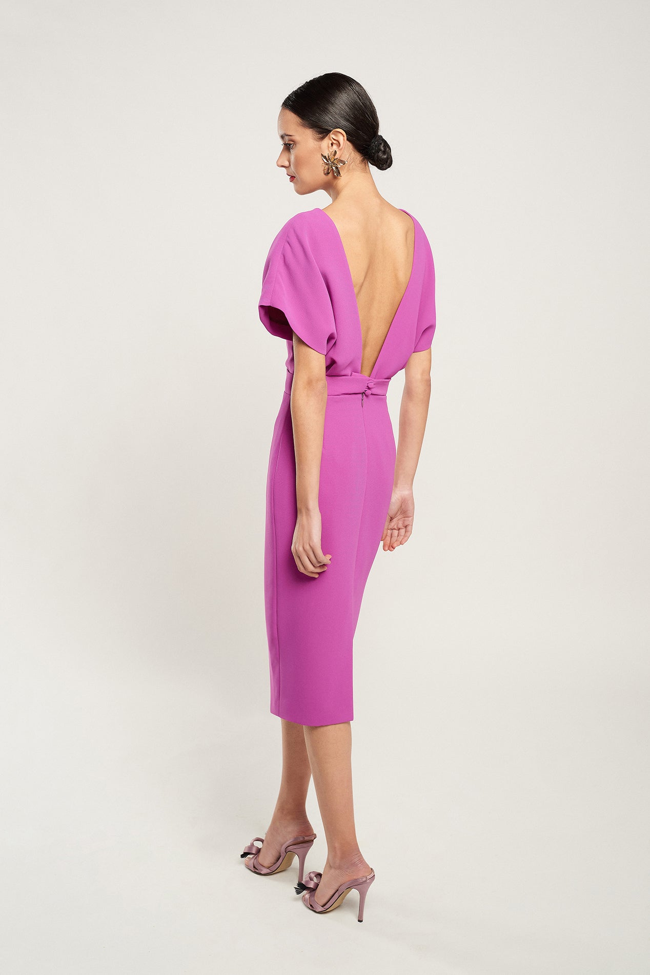 Vestido Ana corto buganvilla