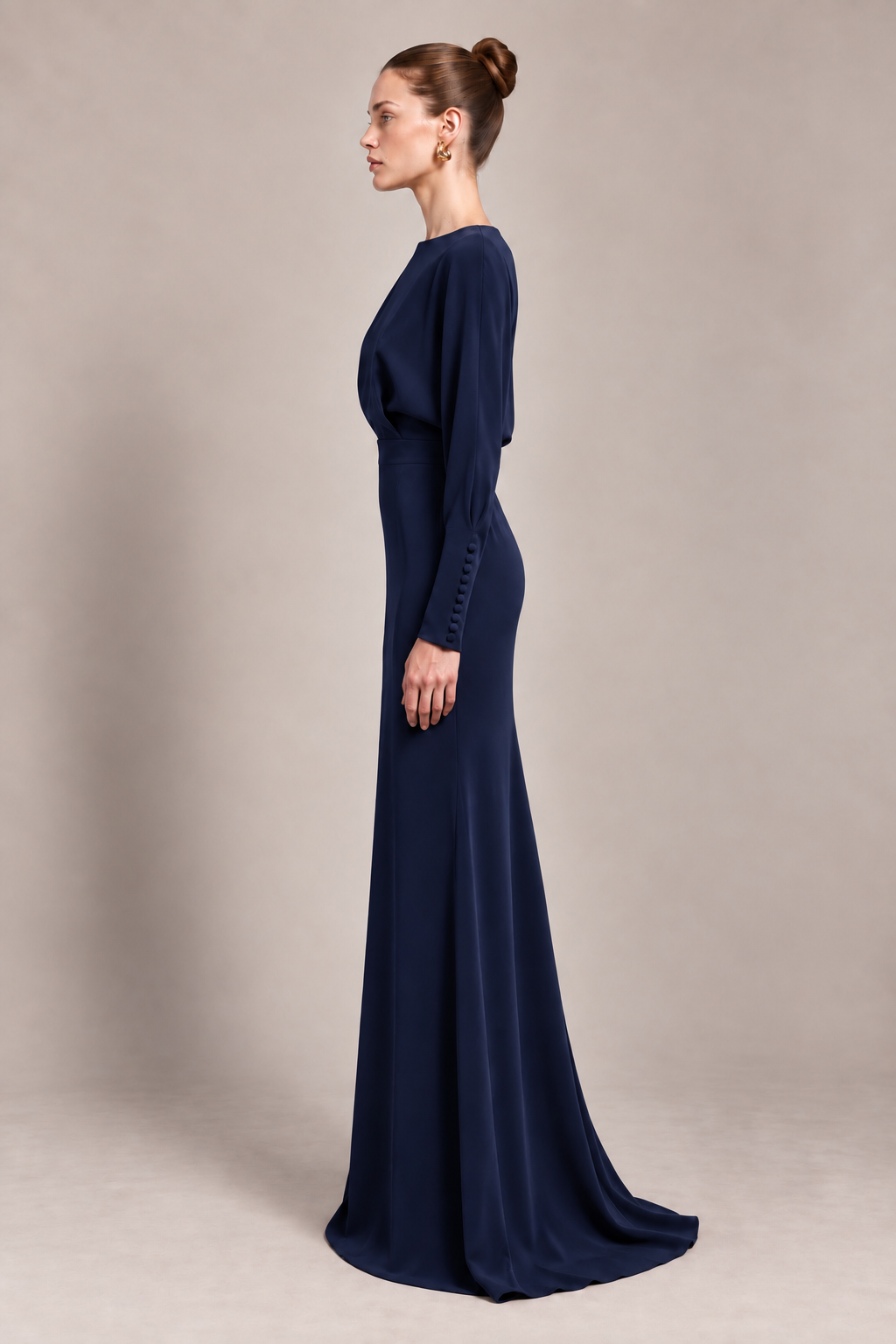 Vestido Heloisa azul marino