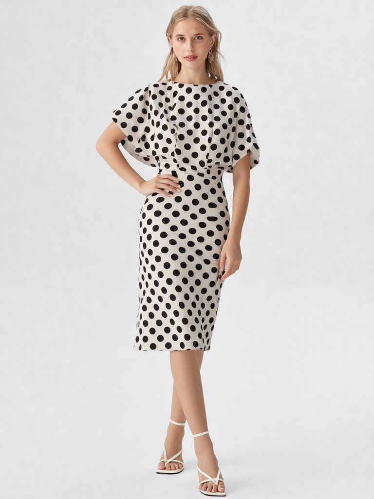 Ana short polka dot dress