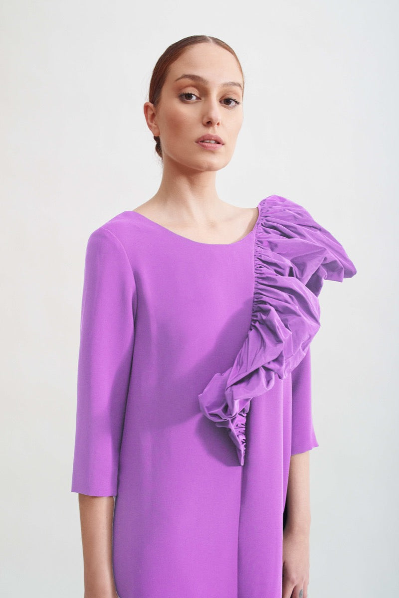 Vestido Laura manga lila - Boüret