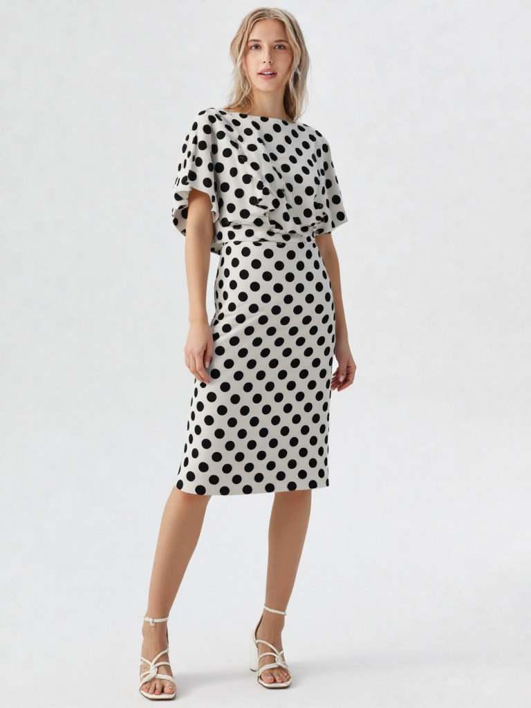 Ana short polka dot dress