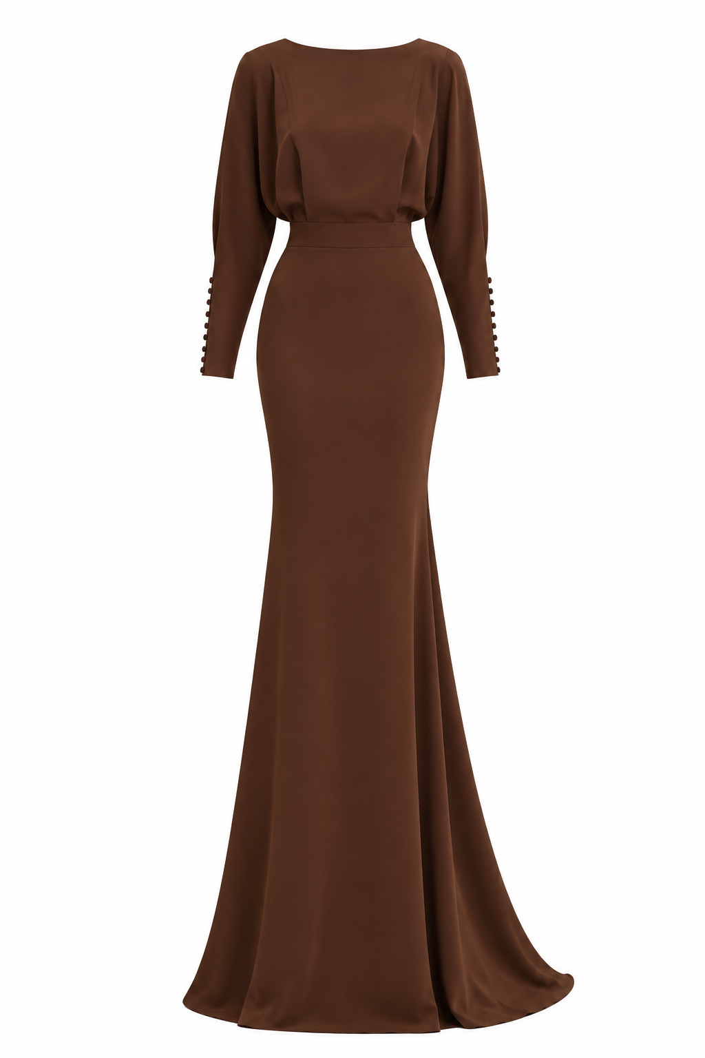 Vestido Heloisa marrón chocolate