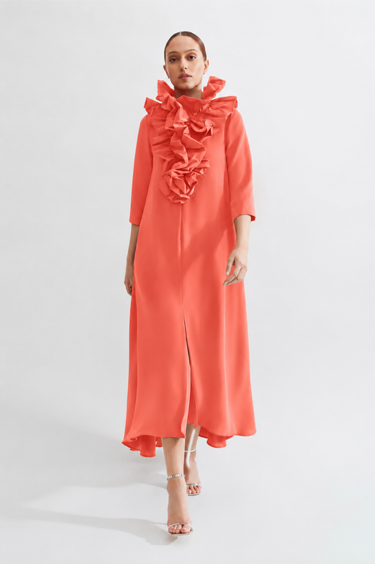 Vestido Thea coral