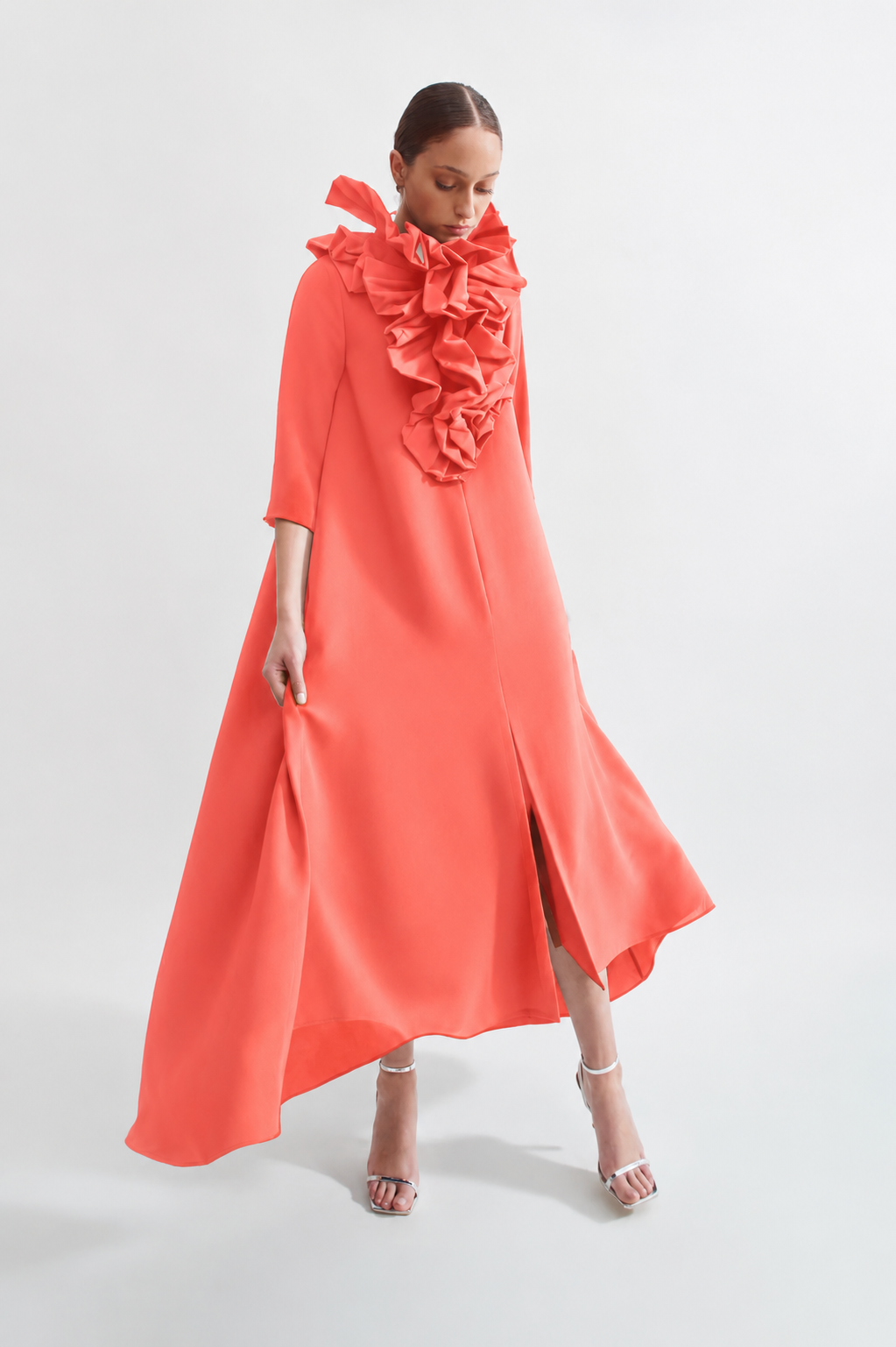 Vestido Thea coral