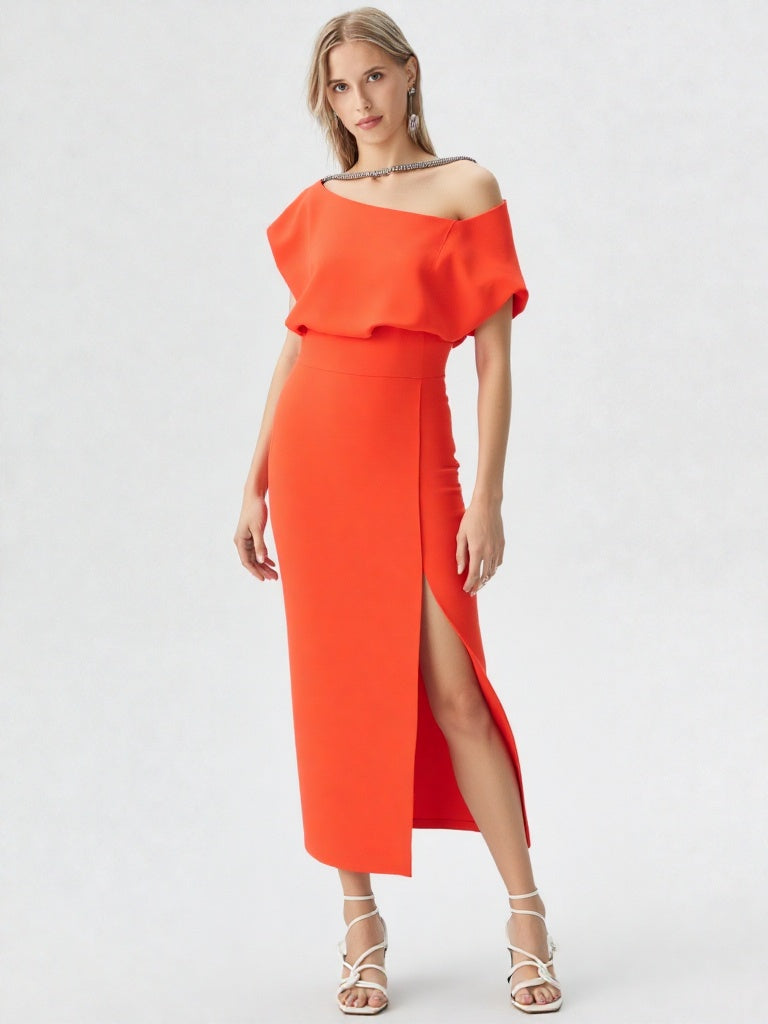 Vestido Luna Diamante coral