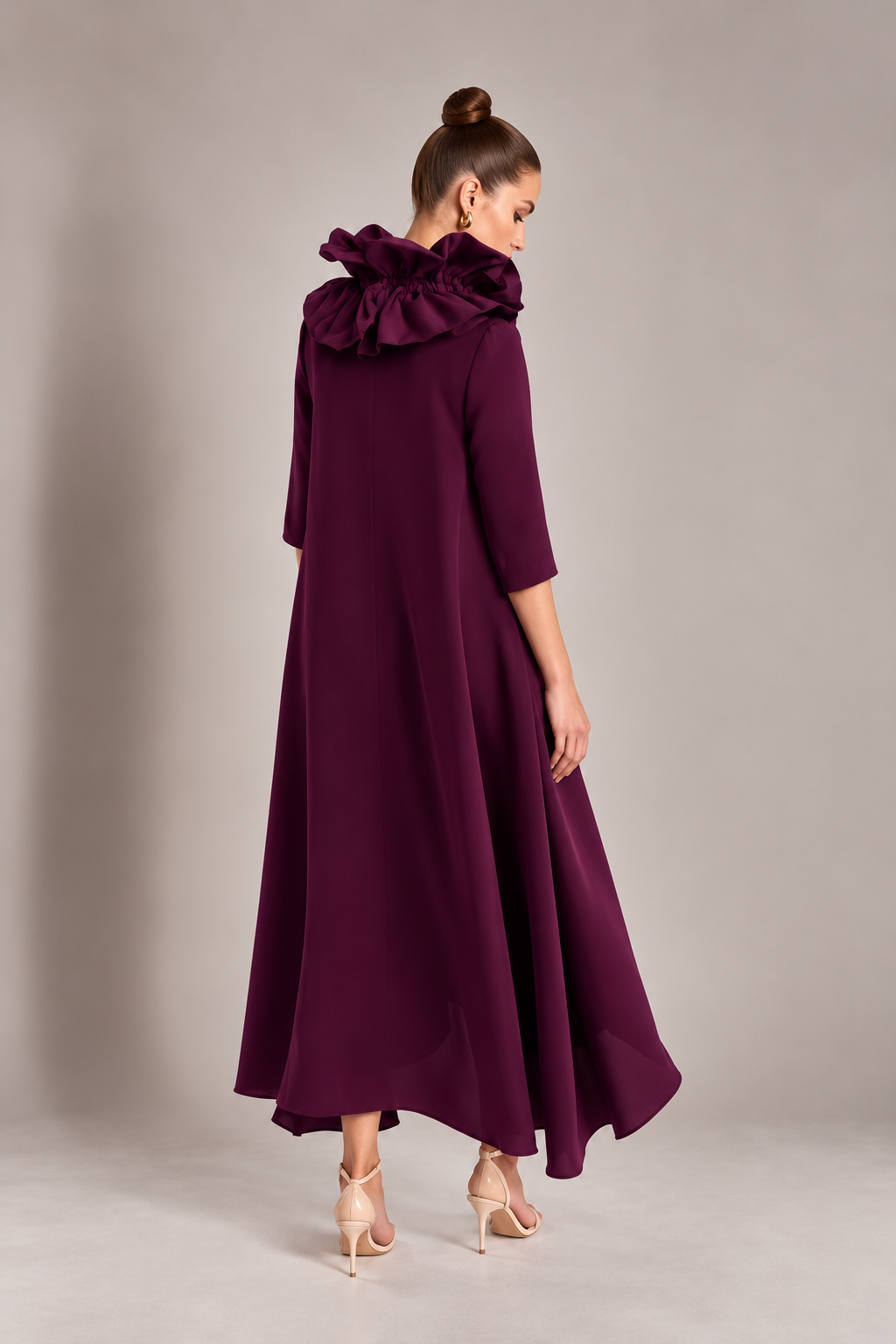 Vestido Thea burdeos