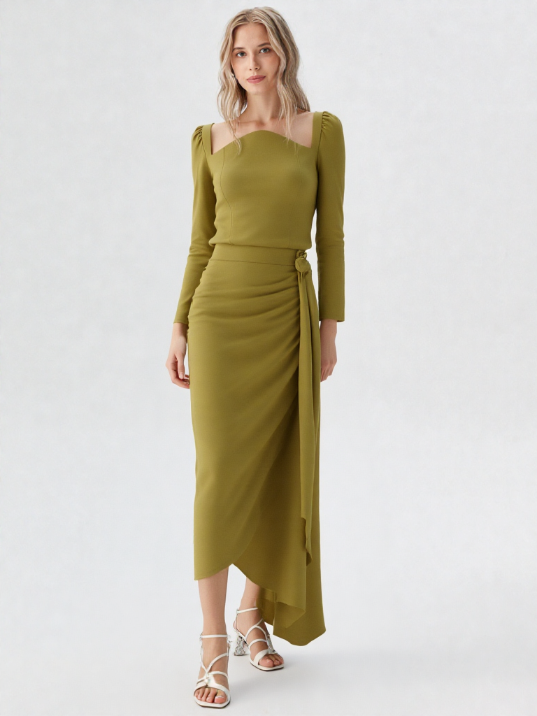 Marcela olive green skirt