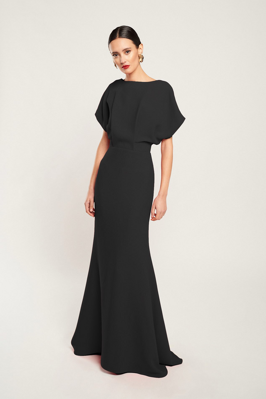 Ana long black dress