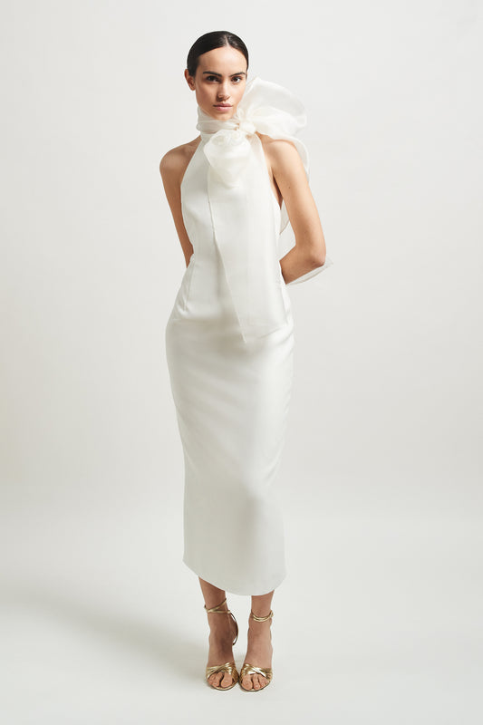 Concorde white halter dress