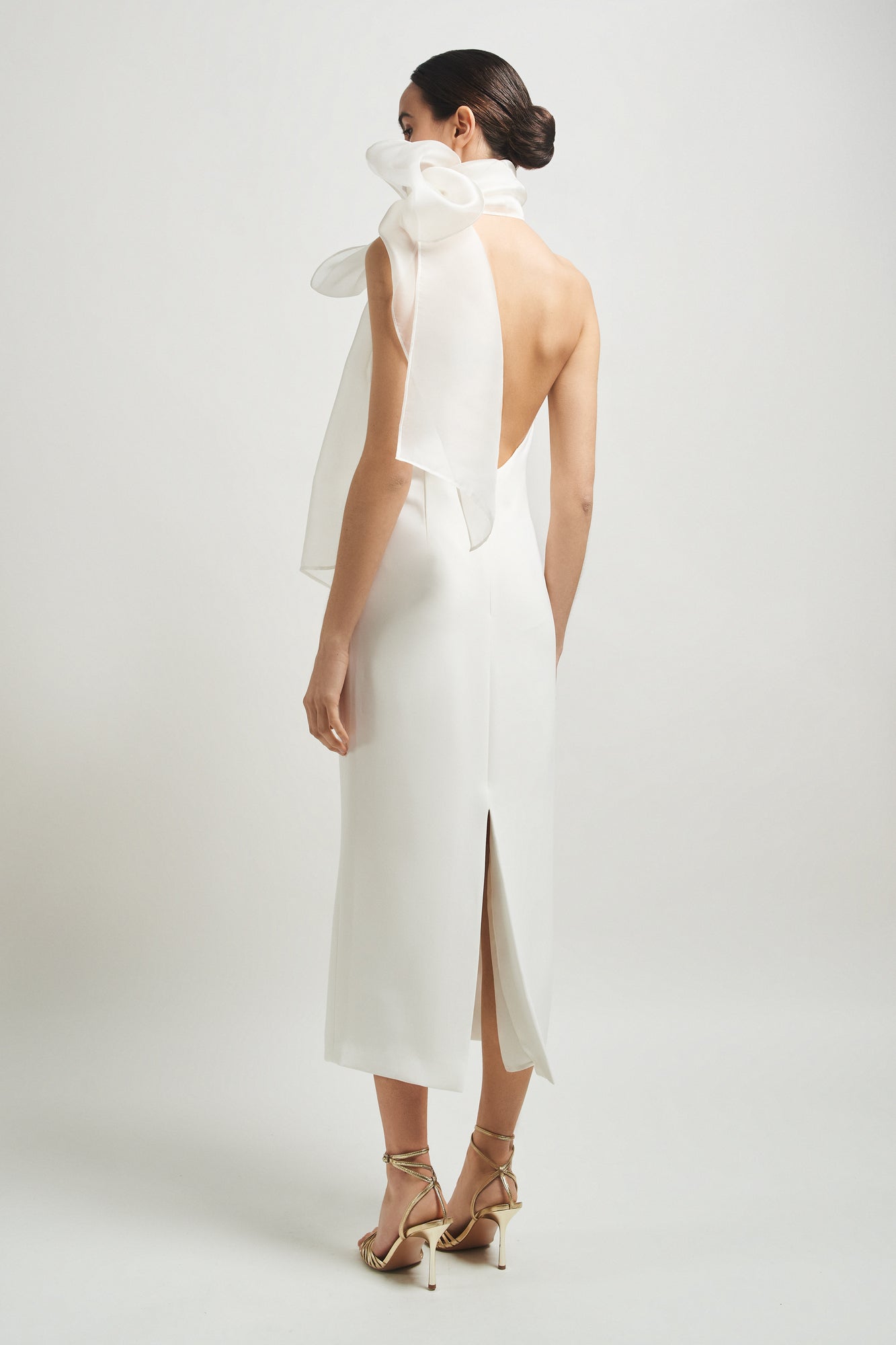 Vestido halter Concorde white
