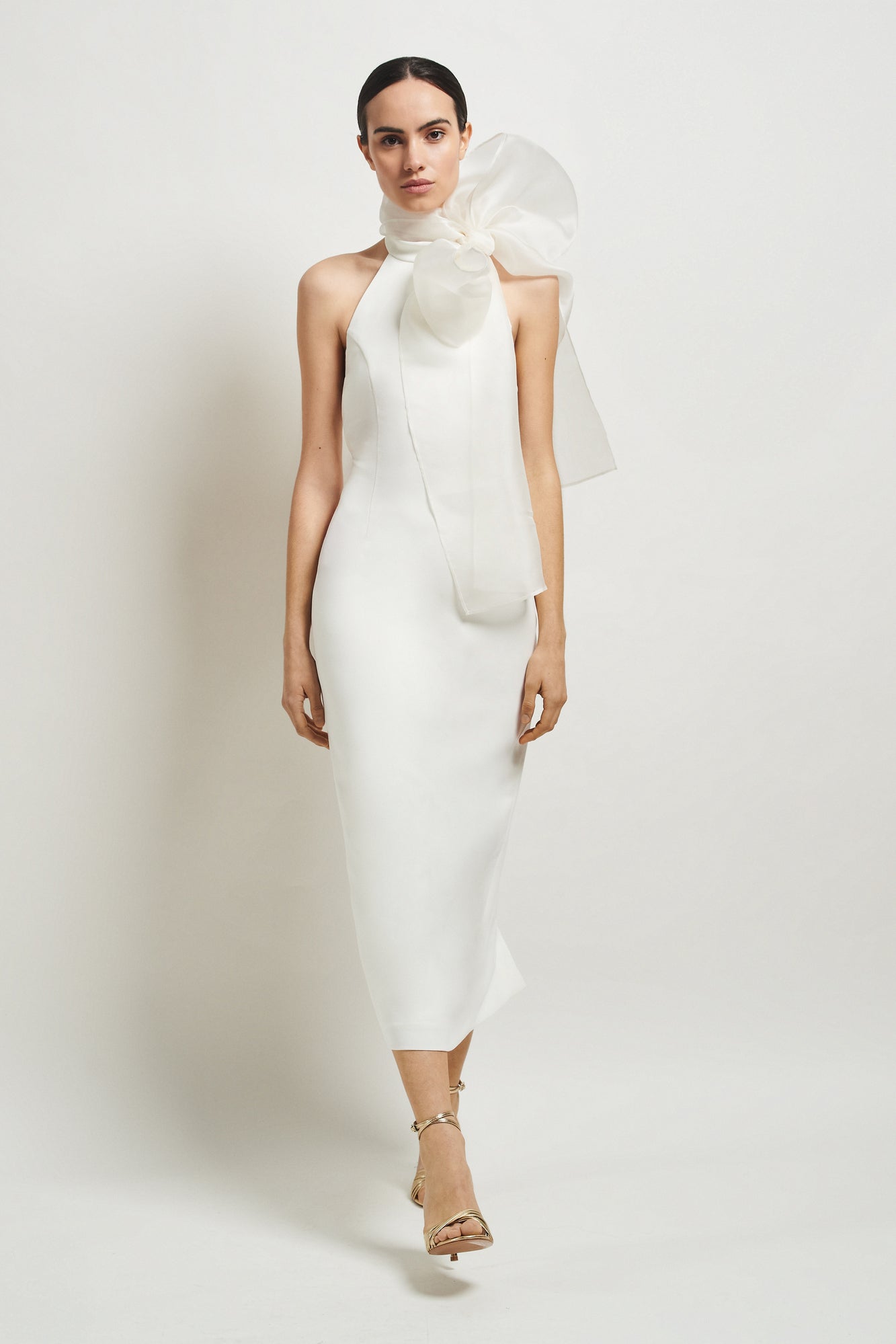 Vestido halter Concorde white