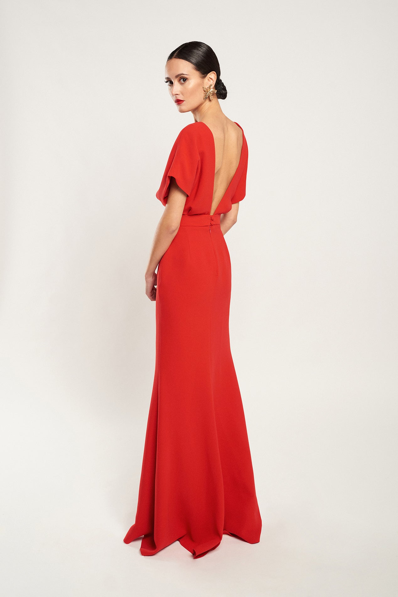 Vestido Ana largo rojo