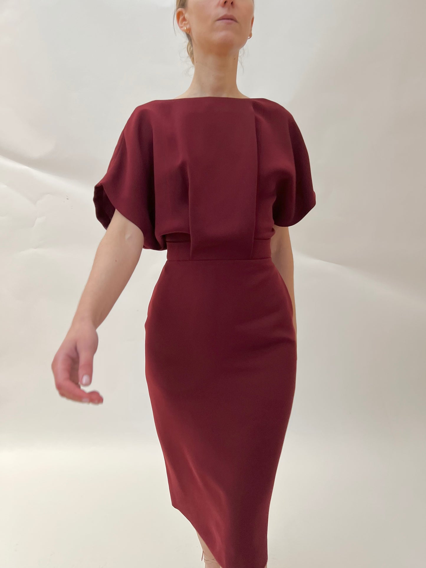 Ana marsala dress