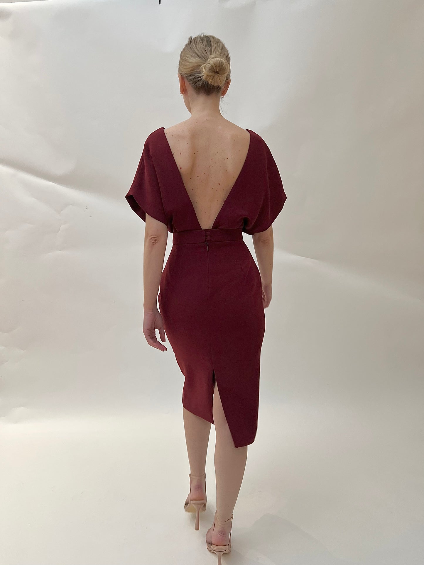 Ana marsala dress