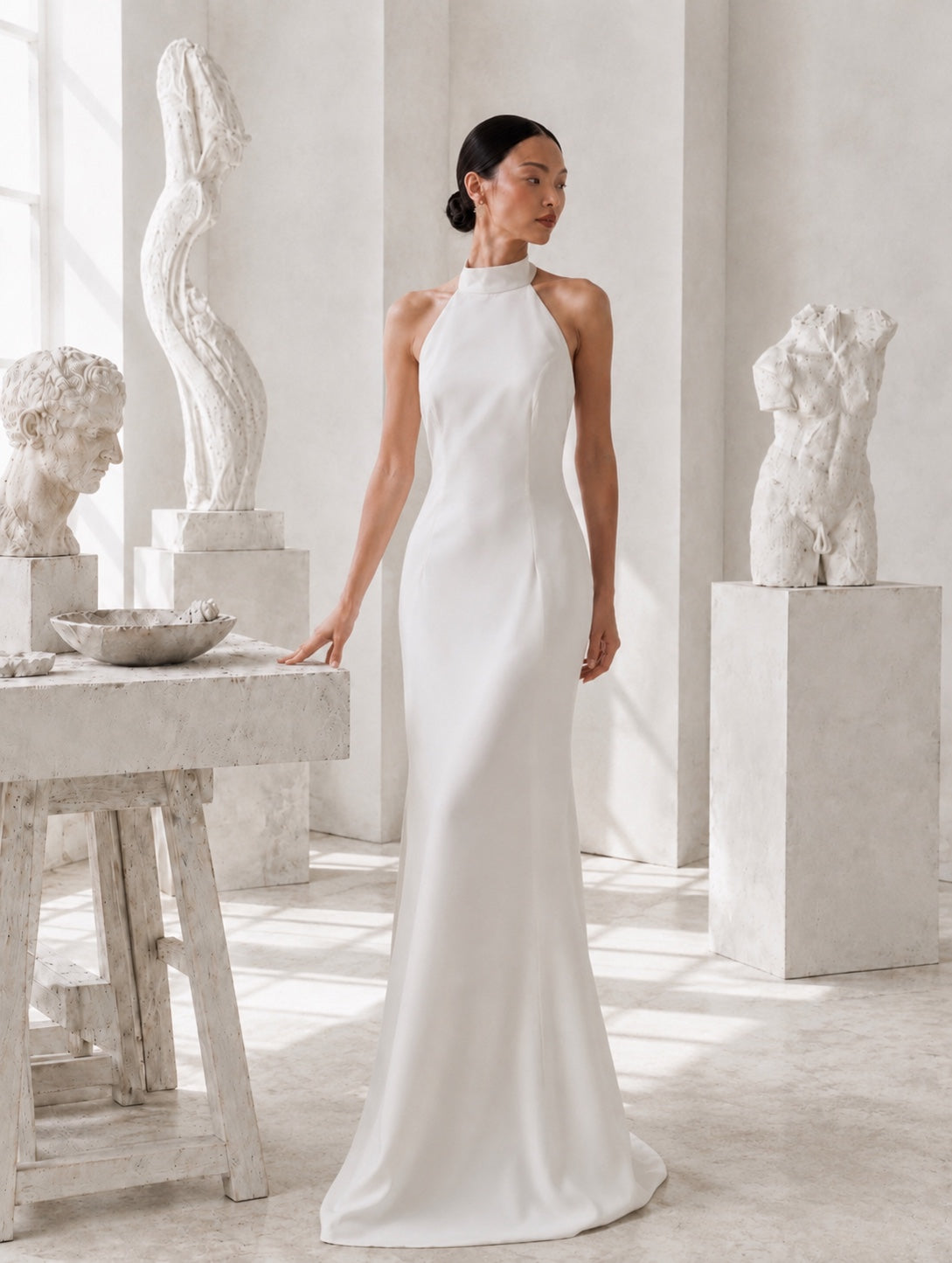 Vestido de novia halter desmontable Leonora
