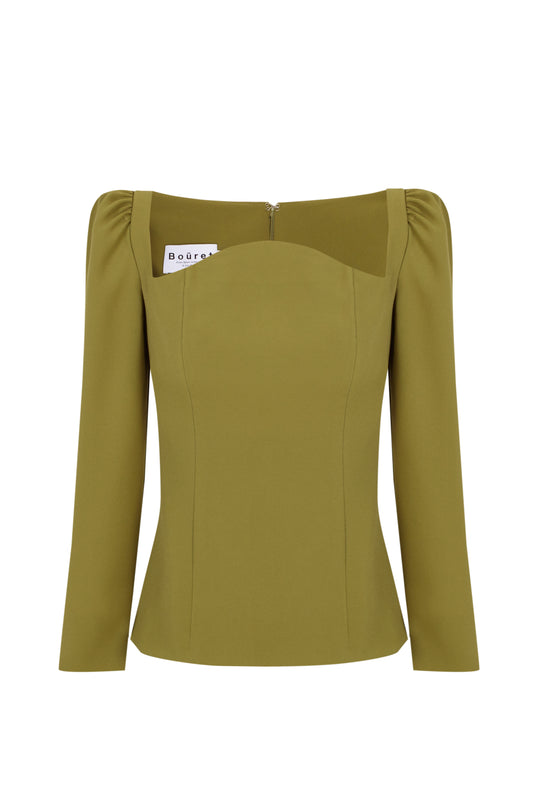 Olive green Marcela top