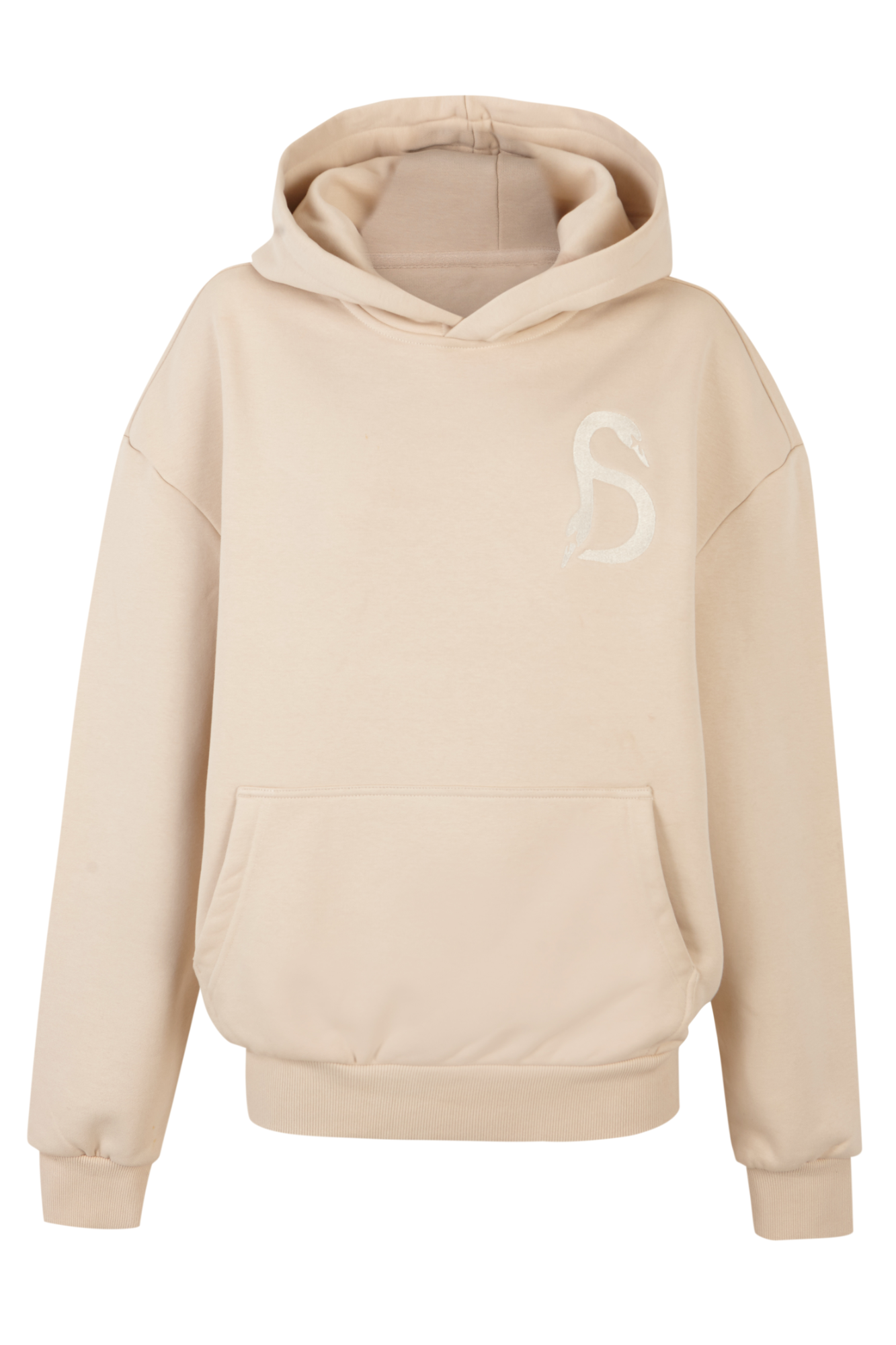 Sudadera oversize Darude beige con capucha