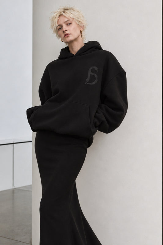 Sudadera oversize Darude capucha negra