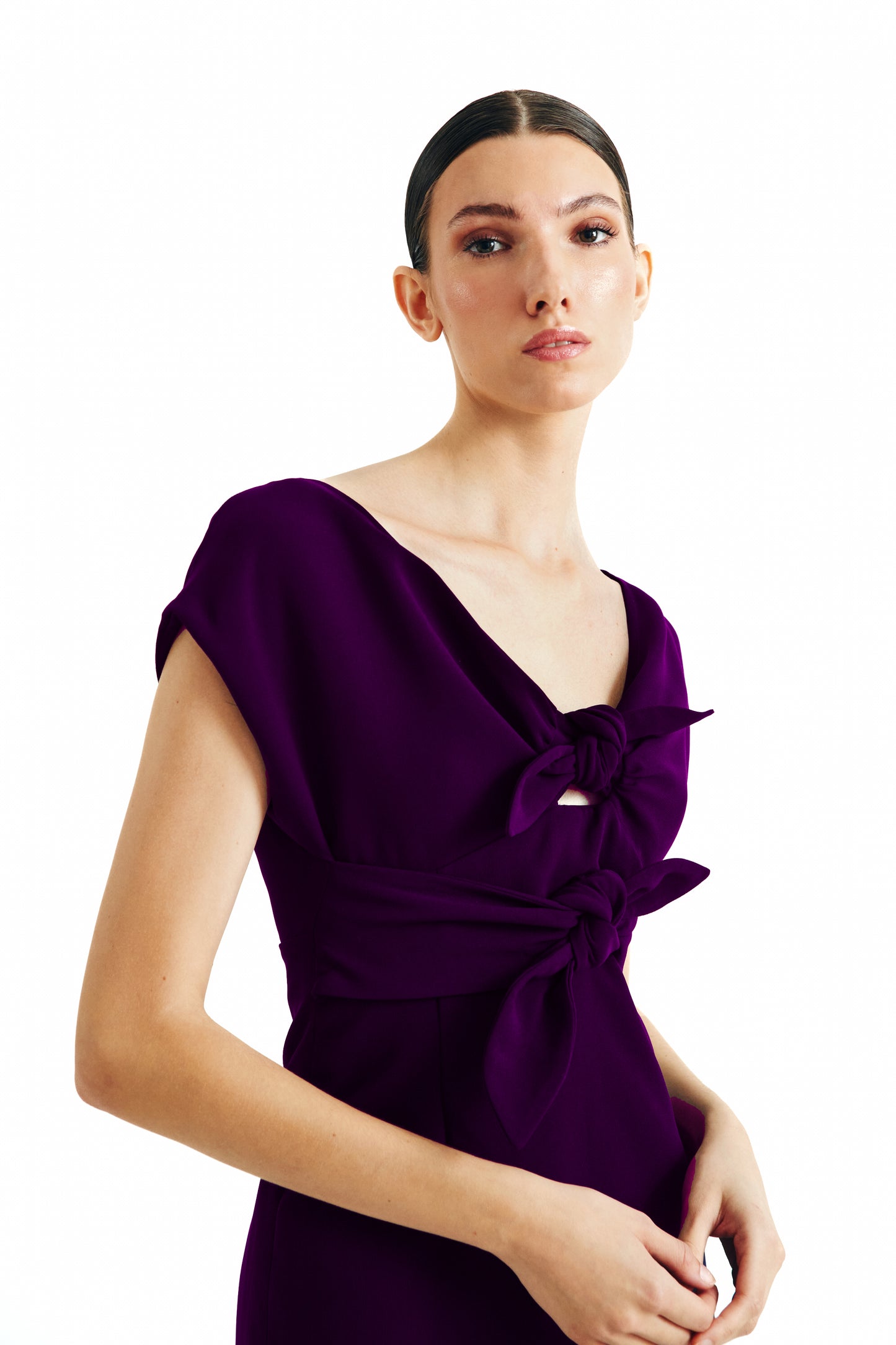 Cithera midi burgundy dress