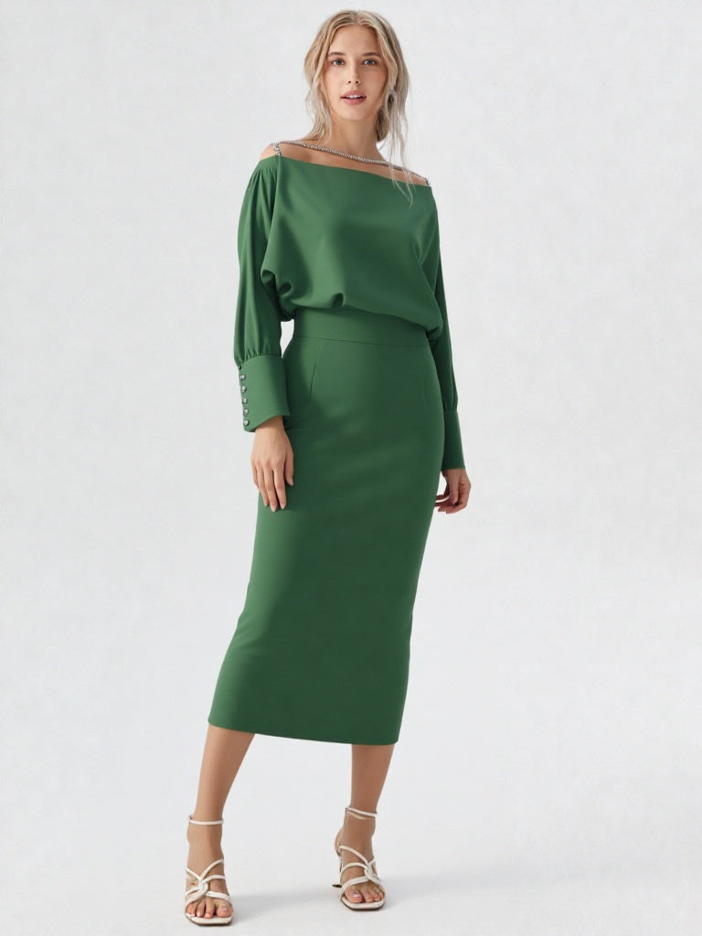 Luna diamante verde musgo