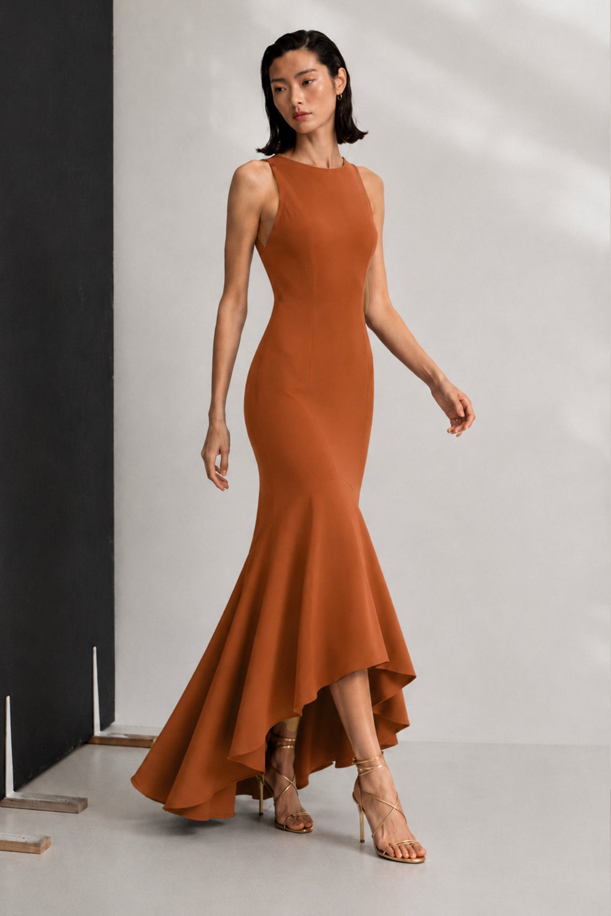 Vestido midi Zenobia teja