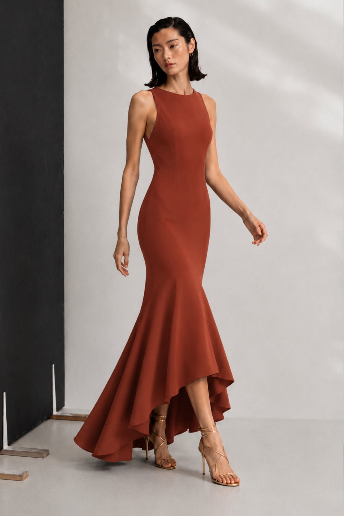 Vestido midi Zenobia teja