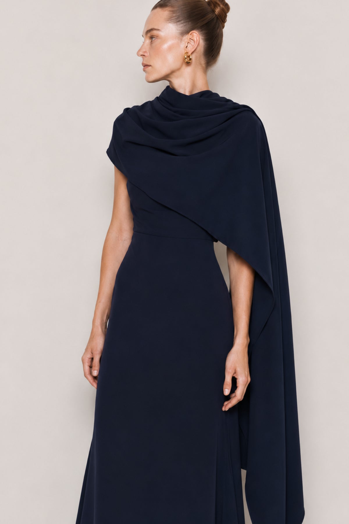 Navy Blue Shawl Swan