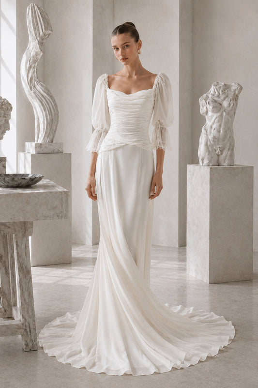 Double LouLou dress with Camariñas lace