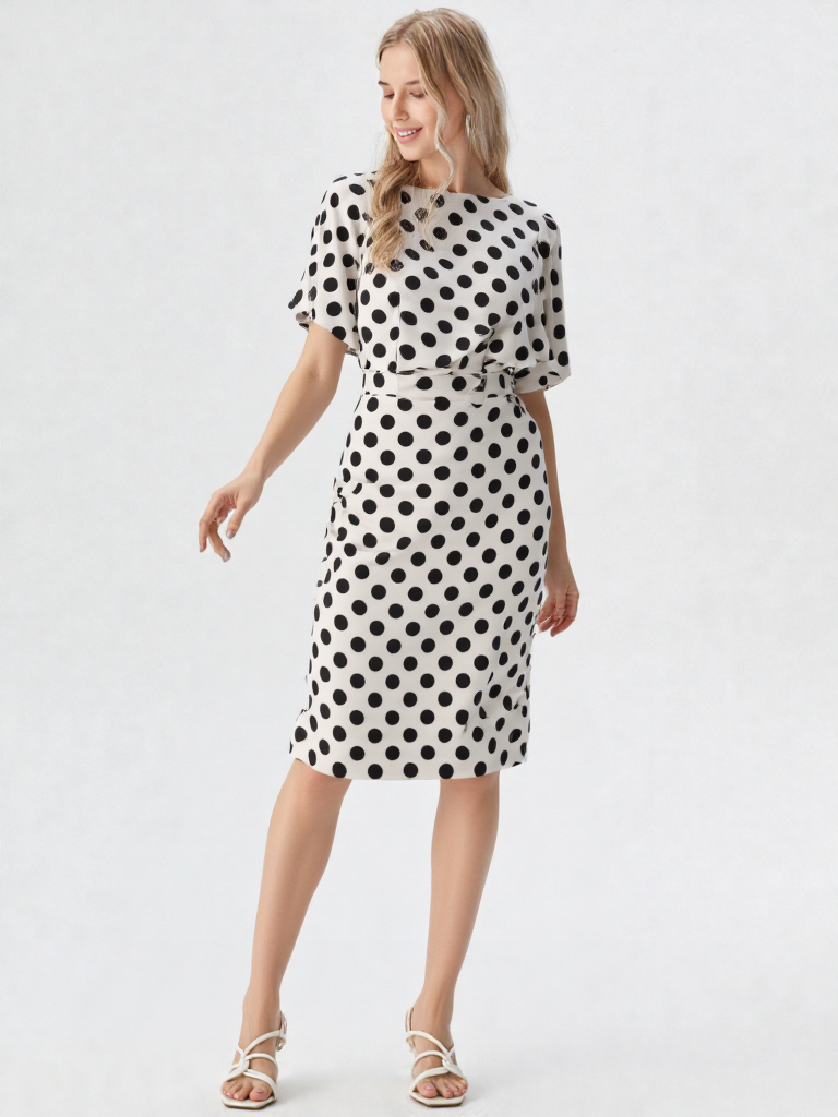 Ana short polka dot dress