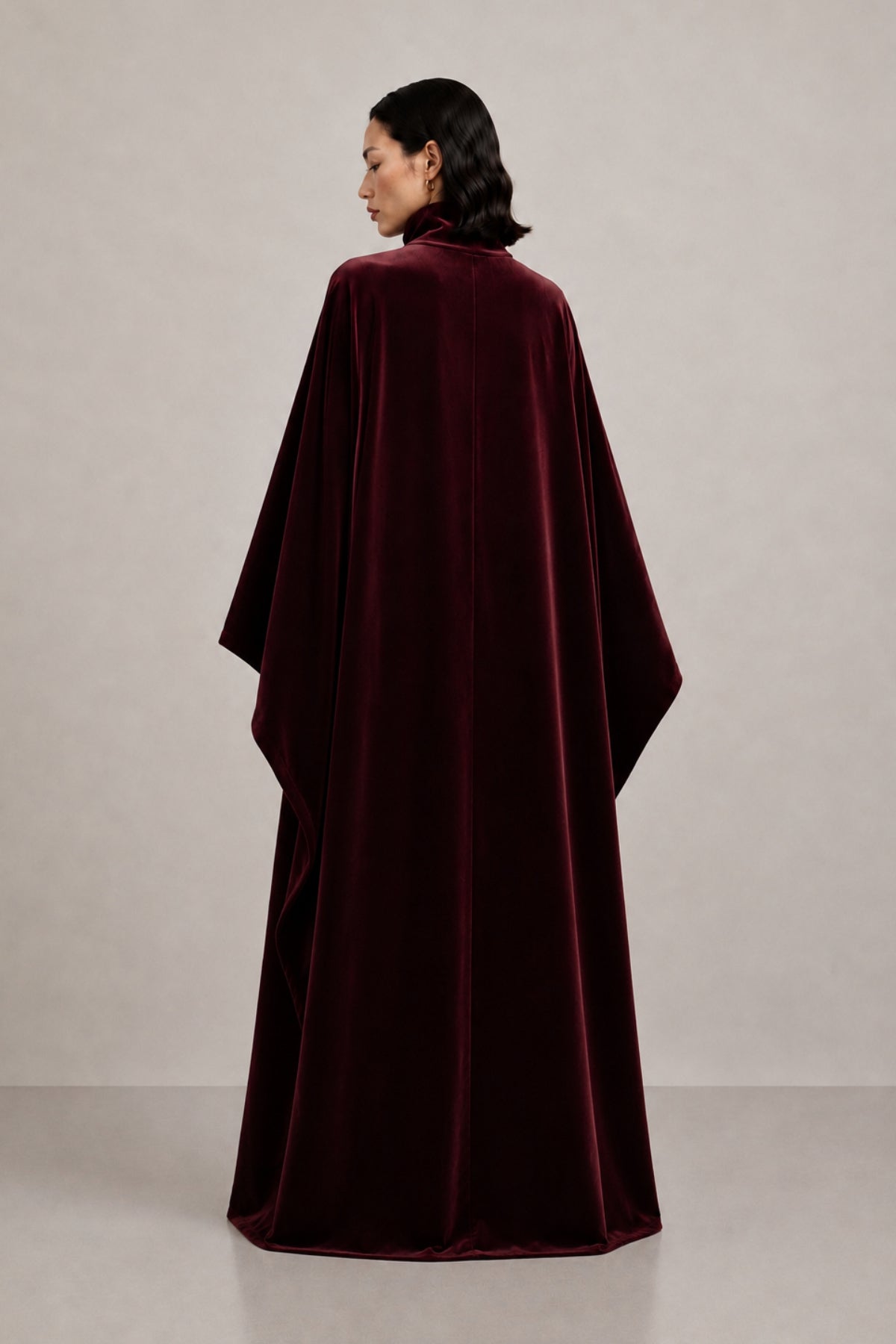 Vestido-capa Engi burdeos
