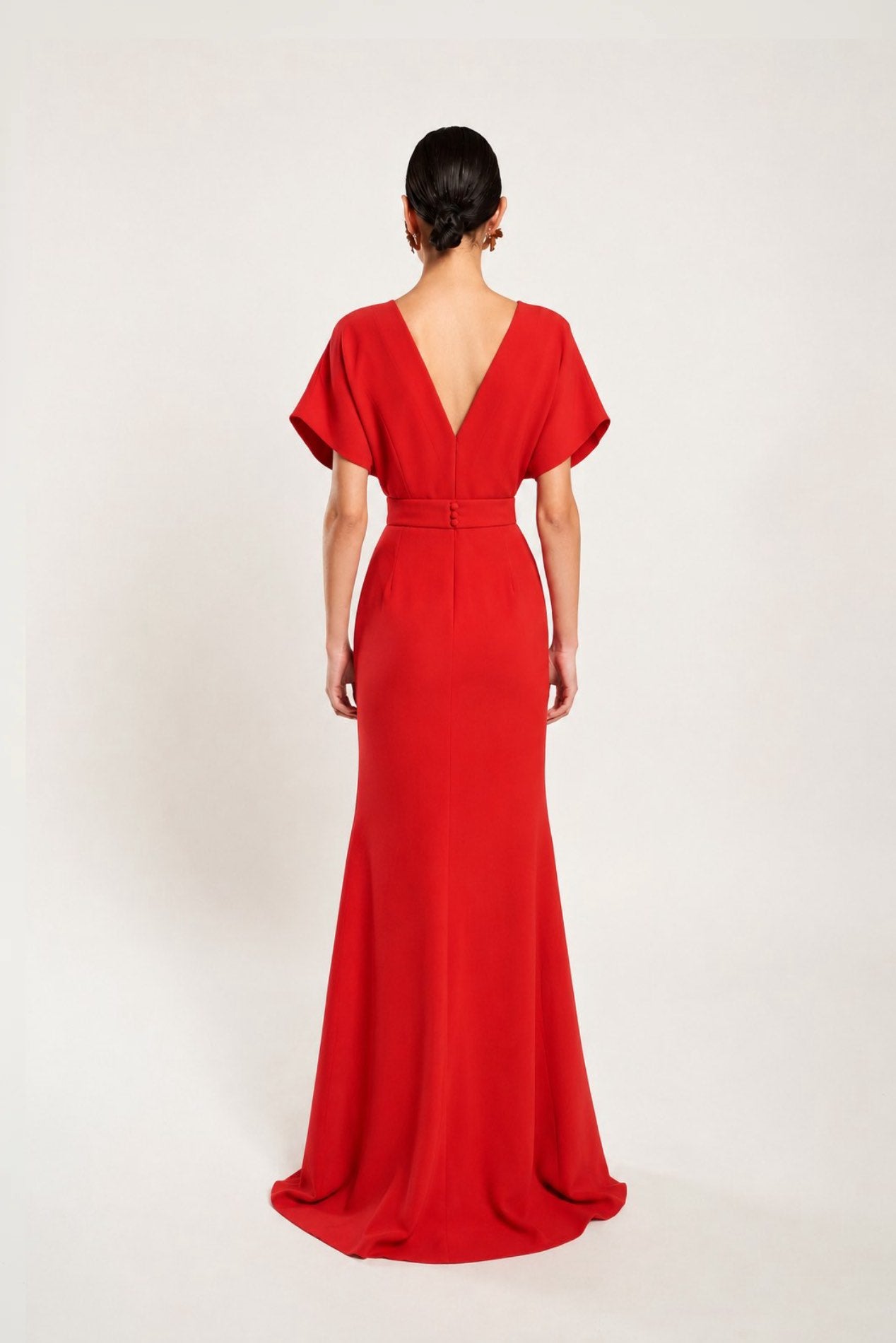 Vestido Ana rojo espalda