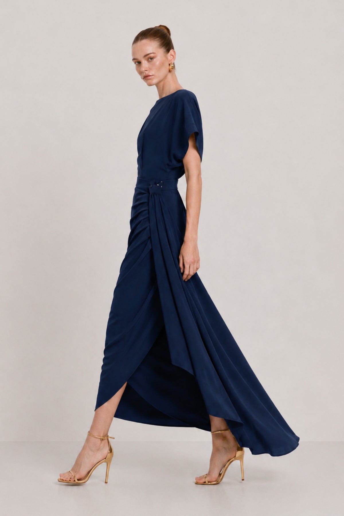 Vestido midi Setsuna azul marino