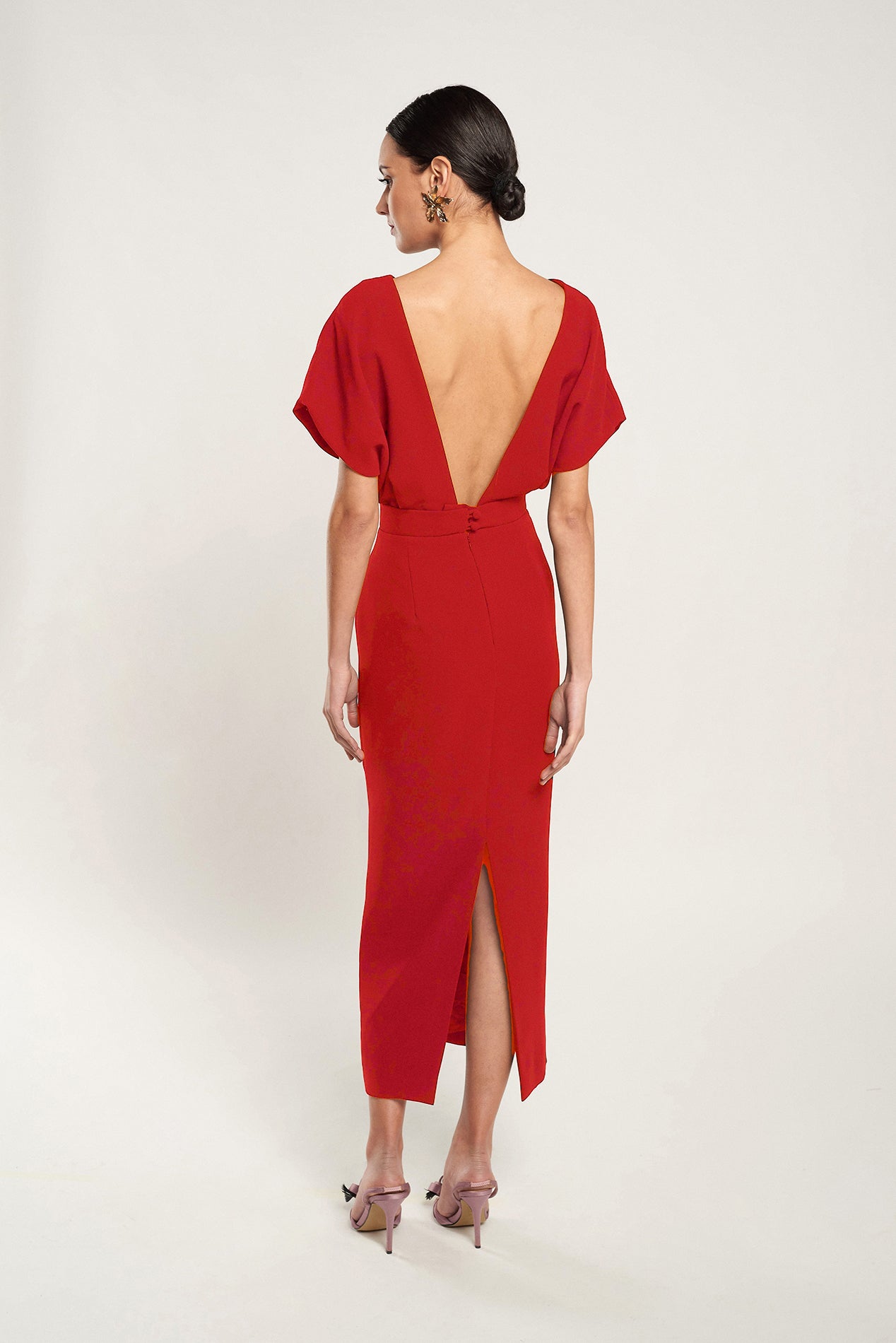 Vestido invitada Margot rojo – Boüret - Main Image