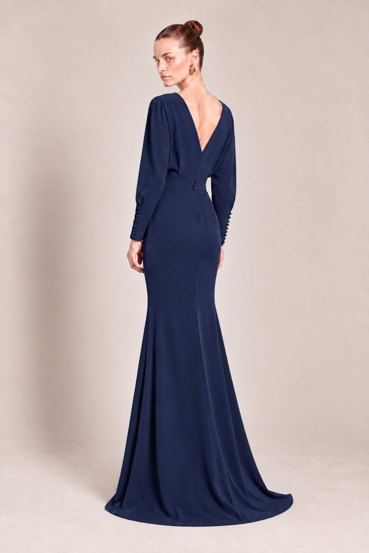 Vestido Heloisa azul marino