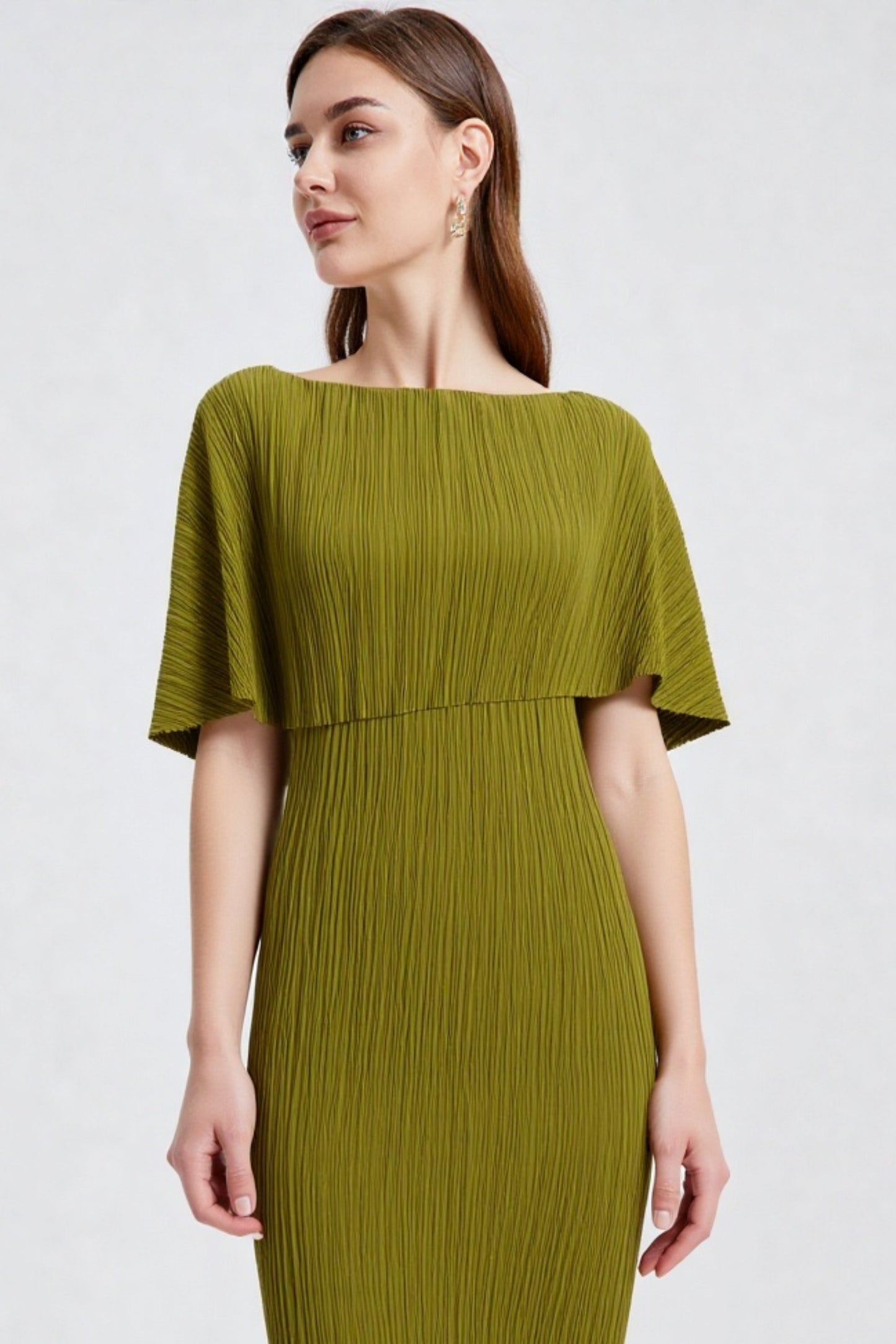 Vestido Origami oliva
