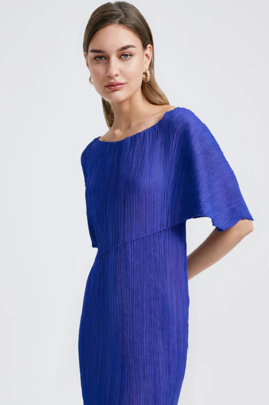 Vestido Origami azulón