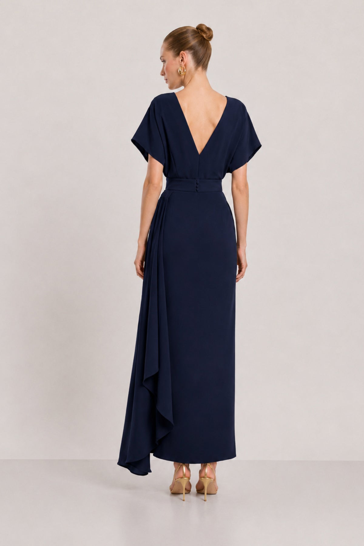 Vestido midi Setsuna azul marino