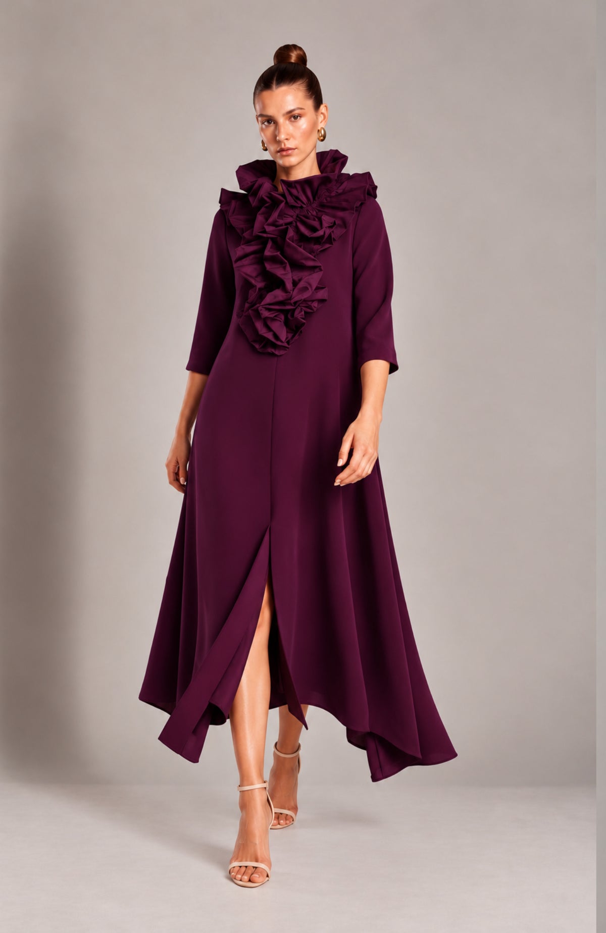Vestido Thea burdeos
