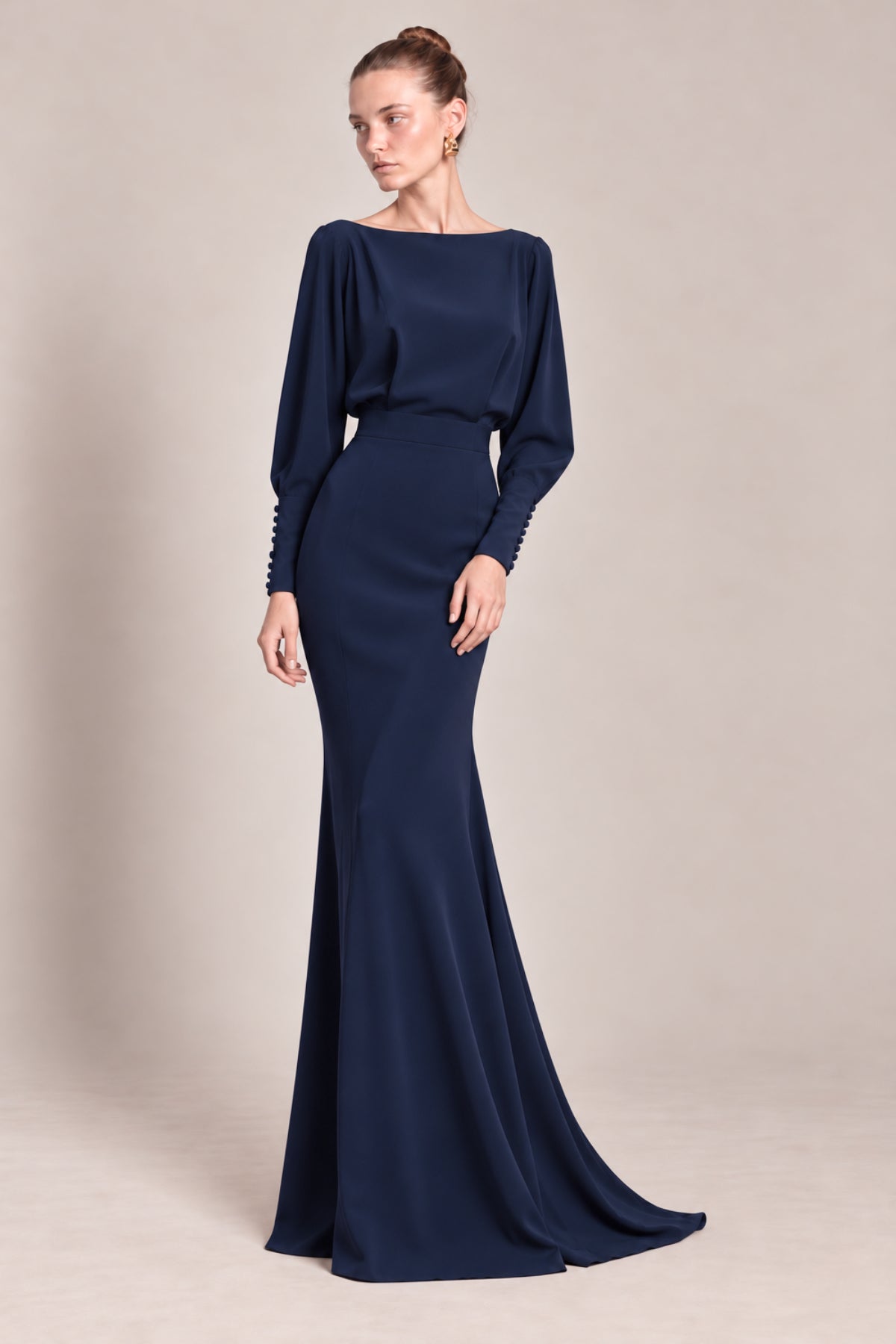 Vestido Heloisa azul marino