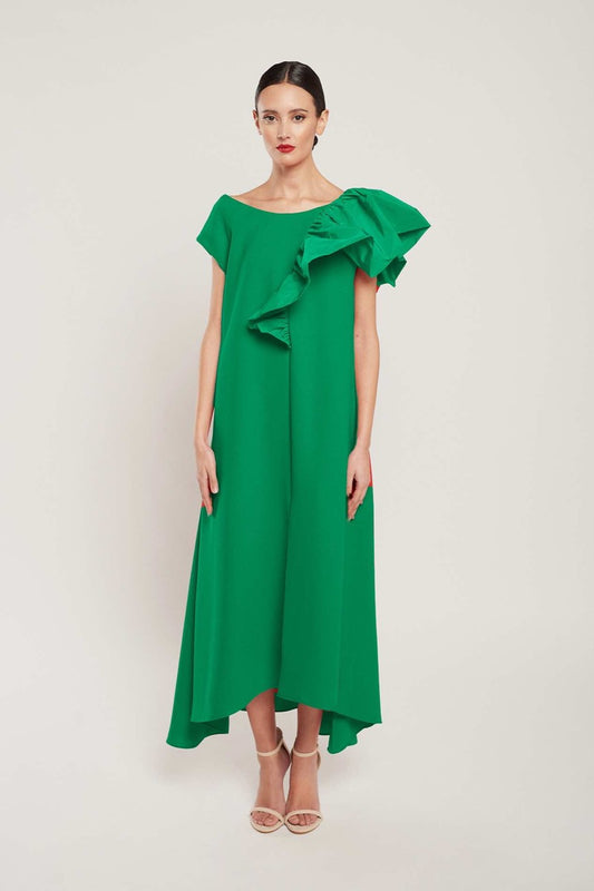 Vestido Laura verde esmeralda